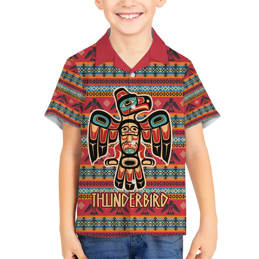 Thunderbird Totem Family Matching Summer Maxi Dress and Hawaiian Shirt Native American Geometric Tribal - Pacific Northwest Indigenous Art - Wonder Print Shop