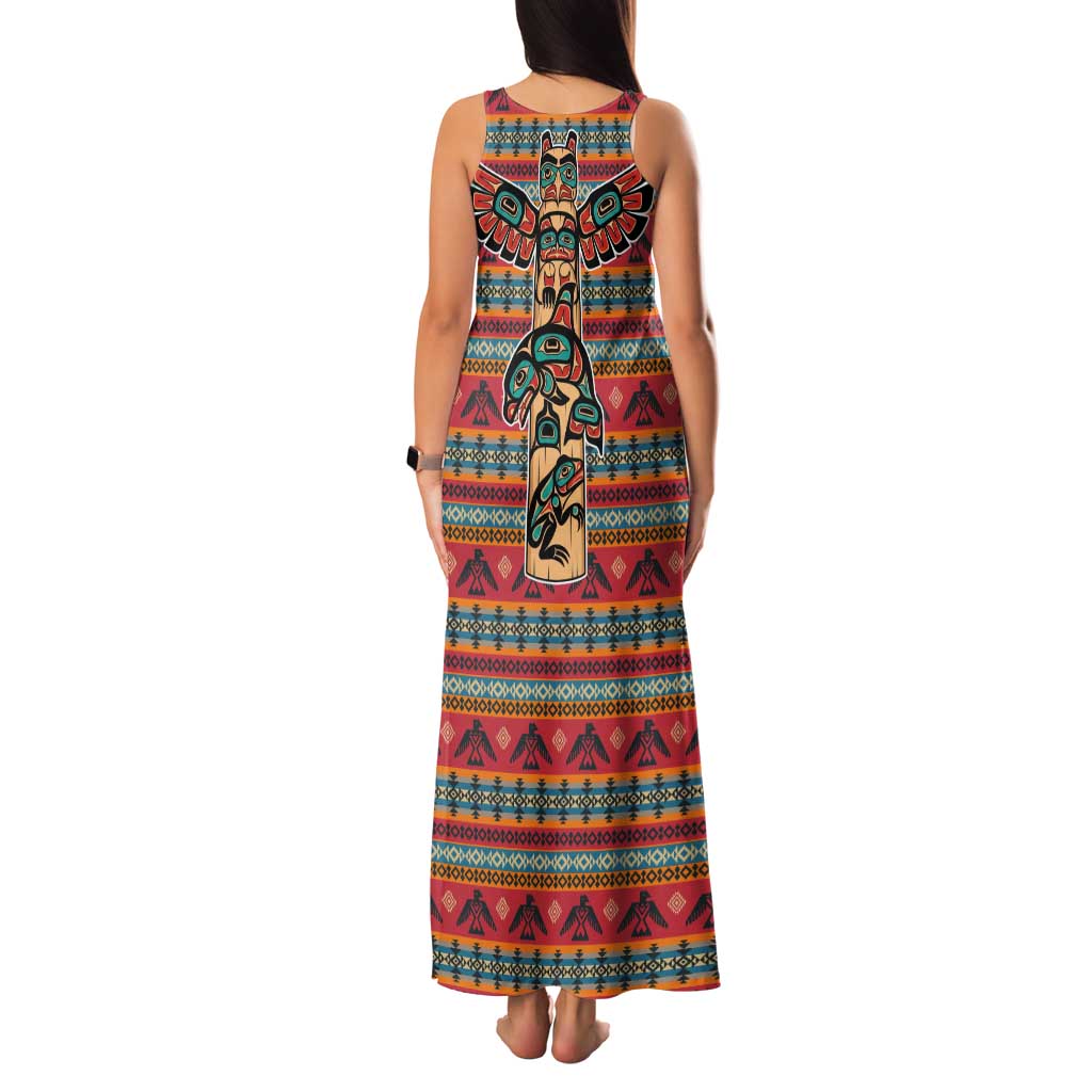 Thunderbird Totem Family Matching Tank Maxi Dress and Hawaiian Shirt Native American Geometric Tribal - Pacific Northwest Indigenous Art - Wonder Print Shop