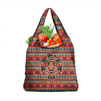 Thunderbird Totem Grocery Bag Native American Geometric Tribal - Pacific Northwest Indigenous Art - Wonder Print Shop