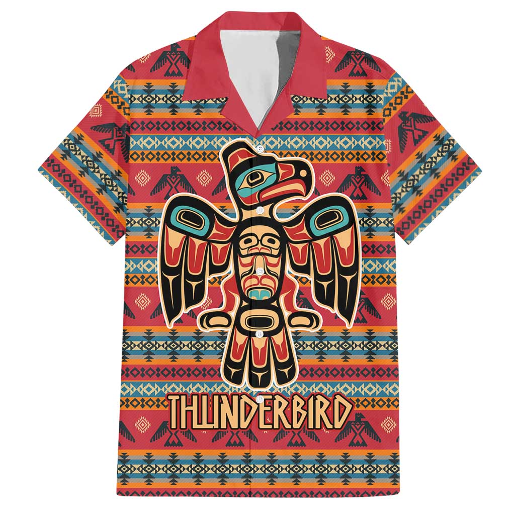 Thunderbird Totem Hawaiian Shirt Native American Geometric Tribal - Pacific Northwest Indigenous Art - Wonder Print Shop