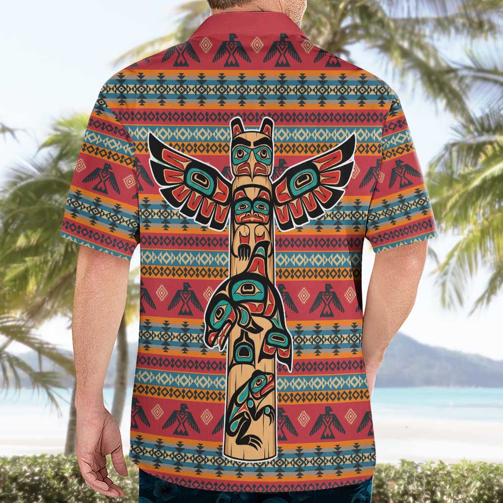 Thunderbird Totem Hawaiian Shirt Native American Geometric Tribal - Pacific Northwest Indigenous Art - Wonder Print Shop