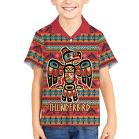 Thunderbird Totem Hawaiian Shirt Native American Geometric Tribal - Pacific Northwest Indigenous Art - Wonder Print Shop