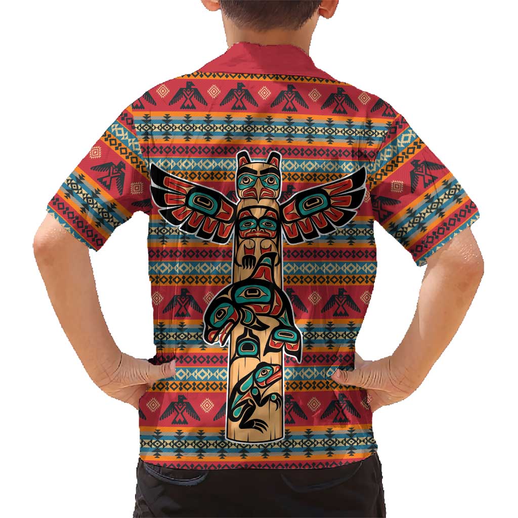 Thunderbird Totem Hawaiian Shirt Native American Geometric Tribal - Pacific Northwest Indigenous Art - Wonder Print Shop