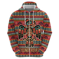 Thunderbird Totem Hoodie Native American Geometric Tribal - Pacific Northwest Indigenous Art - Wonder Print Shop
