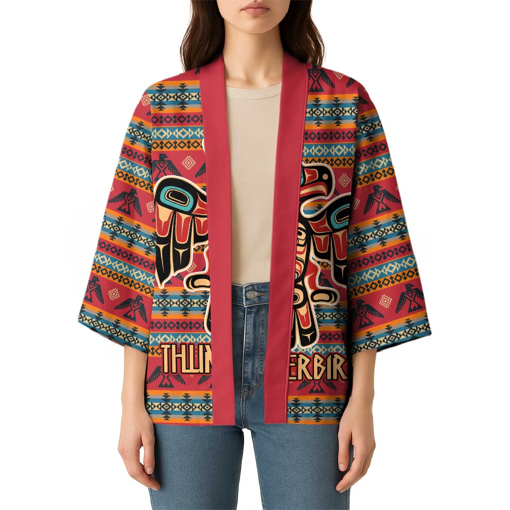 Thunderbird Totem Kimono Native American Geometric Tribal - Pacific Northwest Indigenous Art - Wonder Print Shop
