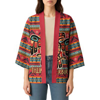 Thunderbird Totem Kimono Native American Geometric Tribal - Pacific Northwest Indigenous Art - Wonder Print Shop