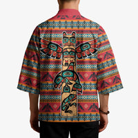 Thunderbird Totem Kimono Native American Geometric Tribal - Pacific Northwest Indigenous Art - Wonder Print Shop