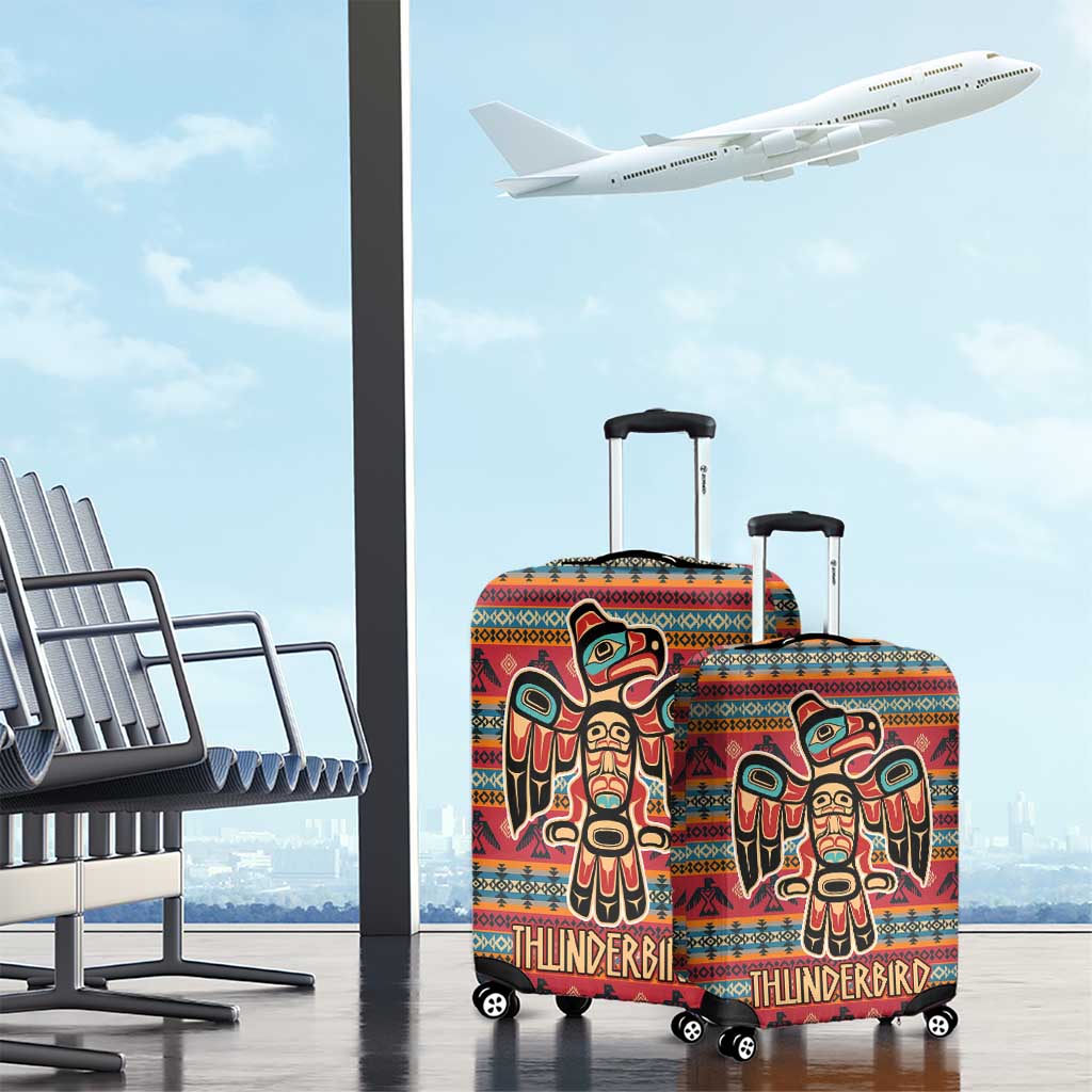Thunderbird Totem Luggage Cover Native American Geometric Tribal - Pacific Northwest Indigenous Art - Wonder Print Shop