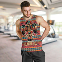 Thunderbird Totem Men Tank Top Native American Geometric Tribal - Pacific Northwest Indigenous Art - Wonder Print Shop