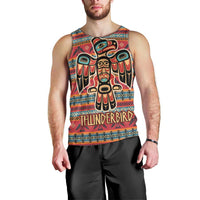 Thunderbird Totem Men Tank Top Native American Geometric Tribal - Pacific Northwest Indigenous Art - Wonder Print Shop