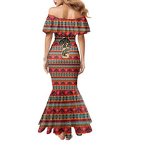 Thunderbird Totem Mermaid Dress Native American Geometric Tribal - Pacific Northwest Indigenous Art - Wonder Print Shop