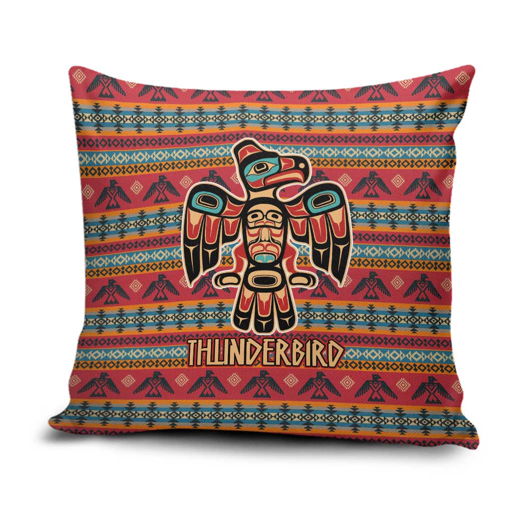 Thunderbird Totem Pillow Cover Native American Geometric Tribal - Pacific Northwest Indigenous Art - Wonder Print Shop