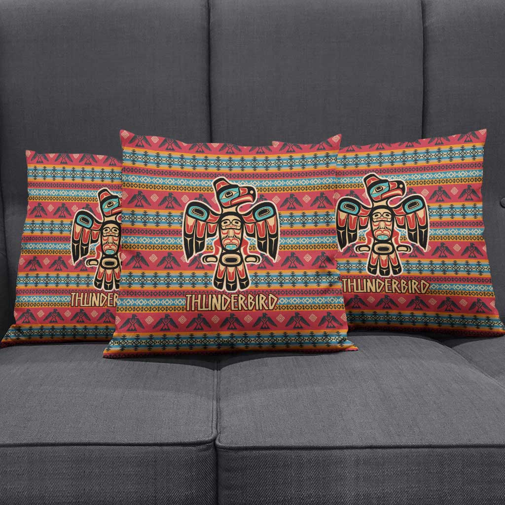 Thunderbird Totem Pillow Cover Native American Geometric Tribal - Pacific Northwest Indigenous Art - Wonder Print Shop