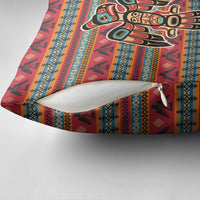 Thunderbird Totem Pillow Cover Native American Geometric Tribal - Pacific Northwest Indigenous Art - Wonder Print Shop