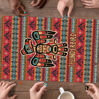 Thunderbird Totem Puzzle Native American Geometric Tribal - Pacific Northwest Indigenous Art - Wonder Print Shop