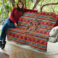 Thunderbird Totem Quilt Native American Geometric Tribal - Pacific Northwest Indigenous Art - Wonder Print Shop