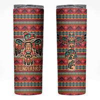 Thunderbird Totem Skinny Tumbler Native American Geometric Tribal - Pacific Northwest Indigenous Art - Wonder Print Shop