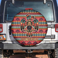 Thunderbird Totem Spare Tire Cover Native American Geometric Tribal - Pacific Northwest Indigenous Art - Wonder Print Shop