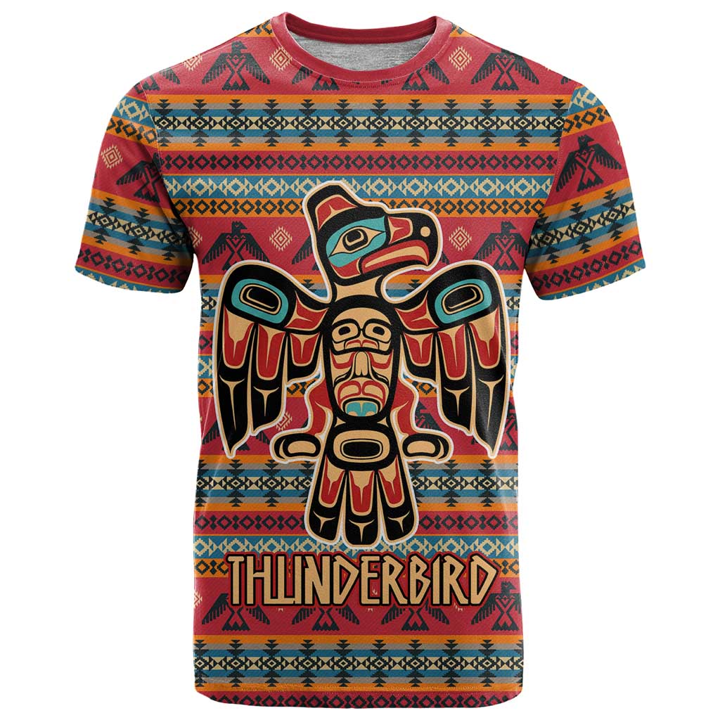 Thunderbird Totem T Shirt Native American Geometric Tribal - Pacific Northwest Indigenous Art - Wonder Print Shop