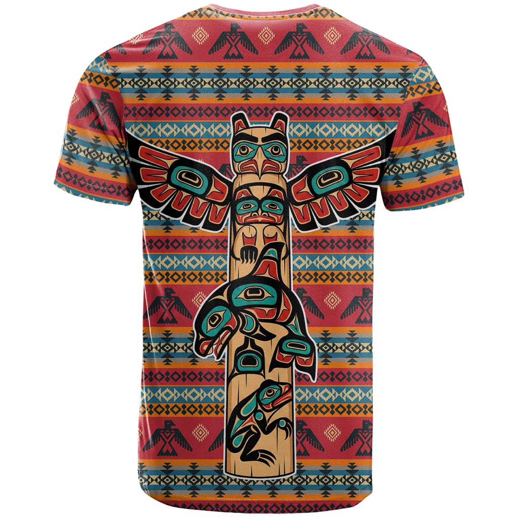 Thunderbird Totem T Shirt Native American Geometric Tribal - Pacific Northwest Indigenous Art - Wonder Print Shop