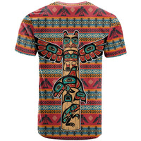 Thunderbird Totem T Shirt Native American Geometric Tribal - Pacific Northwest Indigenous Art - Wonder Print Shop