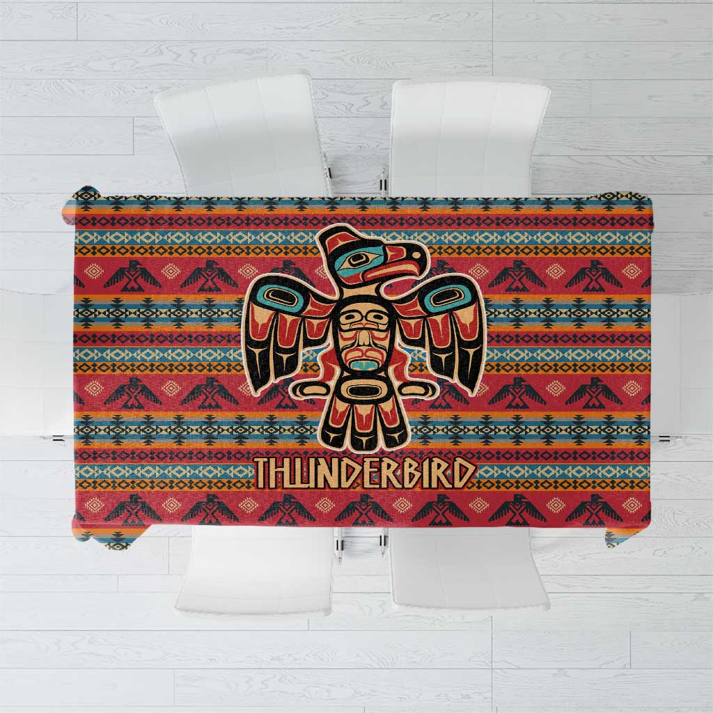 Thunderbird Totem Tablecloth Native American Geometric Tribal - Pacific Northwest Indigenous Art - Wonder Print Shop