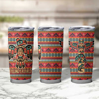 Thunderbird Totem Tumbler Cup Native American Geometric Tribal - Pacific Northwest Indigenous Art - Wonder Print Shop