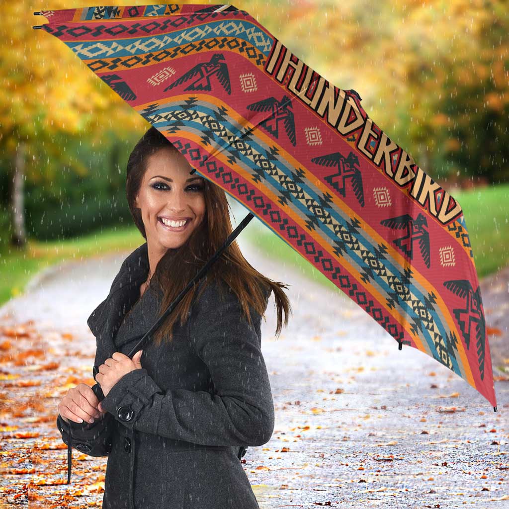 Thunderbird Totem Umbrella Native American Geometric Tribal - Pacific Northwest Indigenous Art - Wonder Print Shop