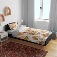 Native American Headdress and Tomahawk Bedding Set with 1492 Symbolic Date Traditional Feather Motif Indigenous Heritage - Wonder Print Shop