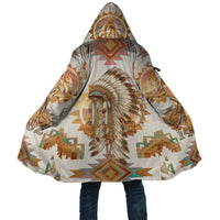 Native American Headdress and Tomahawk Cloak with 1492 Symbolic Date Traditional Feather Motif Indigenous Heritage - Wonder Print Shop