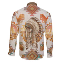 Native American Headdress and Tomahawk Family Matching Off The Shoulder Long Sleeve Dress and Hawaiian Shirt with 1492 Symbolic Date Traditional Feather Motif Indigenous Heritage - Wonder Print Shop