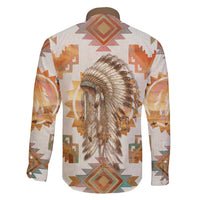 Native American Headdress and Tomahawk Family Matching Summer Maxi Dress and Hawaiian Shirt with 1492 Symbolic Date Traditional Feather Motif Indigenous Heritage - Wonder Print Shop