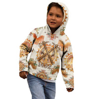 Native American Headdress and Tomahawk Kid Hoodie with 1492 Symbolic Date Traditional Feather Motif Indigenous Heritage - Wonder Print Shop