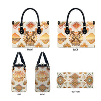Native American Headdress and Tomahawk Leather Bag with 1492 Symbolic Date Traditional Feather Motif Indigenous Heritage - Wonder Print Shop
