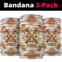 Native American Headdress and Tomahawk Neck Gaiter with 1492 Symbolic Date Traditional Feather Motif Indigenous Heritage - Wonder Print Shop