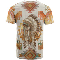 Native American Headdress and Tomahawk T Shirt with 1492 Symbolic Date Traditional Feather Motif Indigenous Heritage - Wonder Print Shop