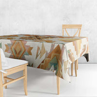 Native American Headdress and Tomahawk Tablecloth with 1492 Symbolic Date Traditional Feather Motif Indigenous Heritage - Wonder Print Shop