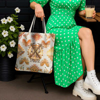 Native American Headdress and Tomahawk Tote Bag with 1492 Symbolic Date Traditional Feather Motif Indigenous Heritage - Wonder Print Shop