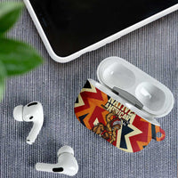 Native American Warrior AirPods Case with Tribal Geometric Pattern Bold Sunset Mountain - Wonder Print Shop