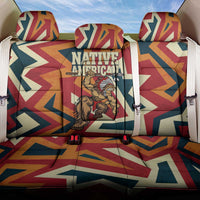 Native American Warrior Back Car Seat Cover with Tribal Geometric Pattern Bold Sunset Mountain - Wonder Print Shop