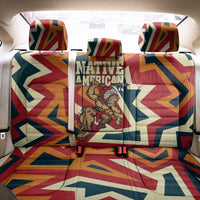 Native American Warrior Back Car Seat Cover with Tribal Geometric Pattern Bold Sunset Mountain - Wonder Print Shop
