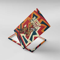 Native American Warrior Canvas Wall Art with Tribal Geometric Pattern Bold Sunset Mountain - Wonder Print Shop
