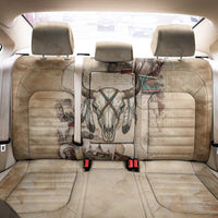 Buffalo Skull Back Car Seat Cover Feathers Tribal Map and Historical Indigenous Native American Heritage Bison - Wonder Print Shop