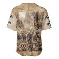 Buffalo Skull Baseball Jersey Feathers Tribal Map and Historical Indigenous Native American Heritage Bison - Wonder Print Shop