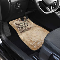 Buffalo Skull Car Mats Feathers Tribal Map and Historical Indigenous Native American Heritage Bison - Wonder Print Shop