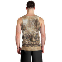 Buffalo Skull Men Tank Top Feathers Tribal Map and Historical Indigenous Native American Heritage Bison - Wonder Print Shop