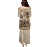 Buffalo Skull Puletasi Feathers Tribal Map and Historical Indigenous Native American Heritage Bison - Wonder Print Shop