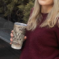 Buffalo Skull Tumbler Cup Feathers Tribal Map and Historical Indigenous Native American Heritage Bison - Wonder Print Shop