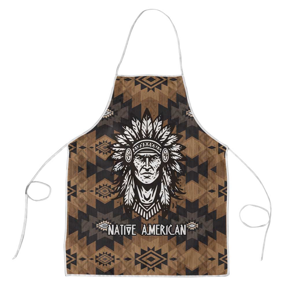 Native American Chief Warrior Apron Feather Headdress and Horse Tribal Arrow Pattern - Wonder Print Shop
