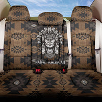 Native American Chief Warrior Back Car Seat Cover Feather Headdress and Horse Tribal Arrow Pattern - Wonder Print Shop